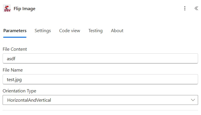 Flip Image Power Automate